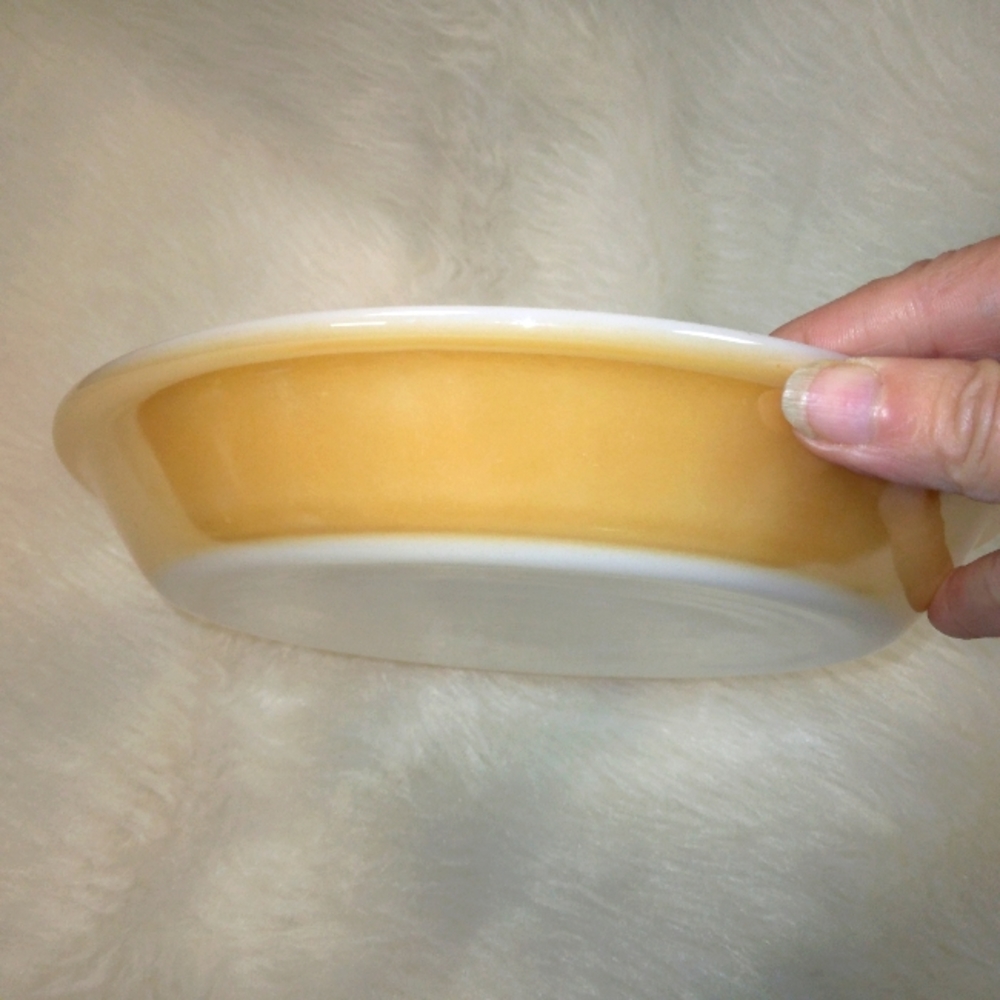 VINTAGE FIRE KING 9 Peach Luster 9 inch pie plate, VGUC